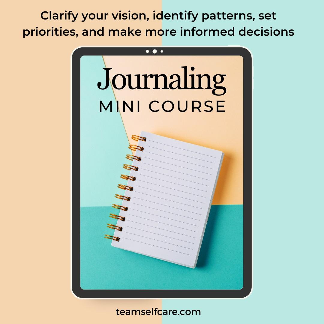 journaling mini course sales graphic